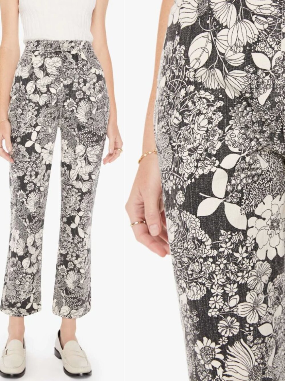 Mother Superior The Hustler Ankle Jeans High Rise Flare